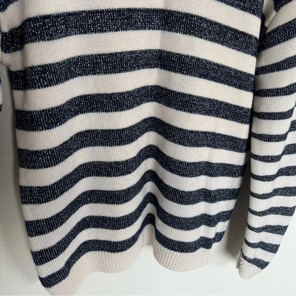 NWOT BA&SH Sunday Striped Wool Jumper Pullover Sweater Ecume Casual Women’s 8 - Picture 6 of 13